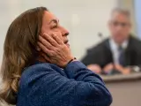 La acusada de asesinar a su novio en 2019 en Castro Urdiales, Carmen Merino, en una sesión del juicio.