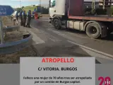 Fallece una mujer de 70 años al ser atropellada por un camión en Burgos.