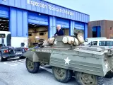 Imagen del tanque de Manuel Arenas, con el que pasa la ITV cada cuatro años como le corresponde.