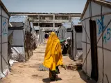 Miriam, obligada a casarse con 16 años, en el campamento en el que vive en Borno