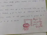 Las correcciones de un profesor de Lengua en un examen.