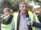 Juan Carlos, camionero en la manifestación en Madrid.