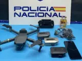 El dron capturado por la Policía
