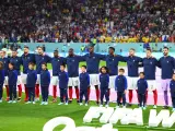 La selección francesa en su debut en Qatar ante Japón