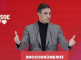 Pedro Sánchez en el acto del PSOE, con motivo del Día Internacional de la Violencia de Género