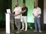 Iván Fernandez Lobo, Enrique Arriaga y Antonio Cabrera en la presentación del Gamelab Tenerife.