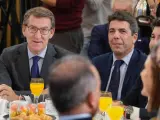 Desayuno informativo del presidente del PP de la Comunitat Valenciana, Carlos Mazón.