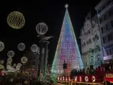 Decoración navideña en Vigo.