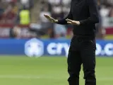 Luis Enrique, en el partido de Espa&ntilde;a-Alemania en el Mundial de Qatar