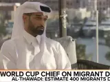 Hassan Al Thawadi, uno de los responsables de la Copa del Mundo de Qatar en su entrevista con la cadena británica TalkTV