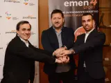 Foto de familia tras el acuerdo entre el Comité Paralímpico Español y la empresa vasca 'Emen 4 Sport'