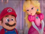 Imagen de 'Super Mario Bros. La película' con Mario y la princesa Peach.
