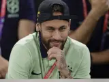 Neymar durante el último partido de la fase de grupos del Mundial de Qatar entre Brasil y Camerún.