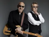 Pete Townshend y Roger Daltrey, miembros de la banda británica The Who.