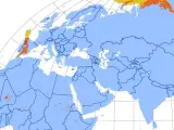 Mapa que muestra las antípodas de cada país.