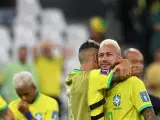 Neymar llorando tras caer eliminado ante Croacia.