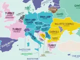 Mapa europeo de comidas navide&ntilde;as