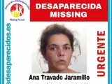 Imagen facilitada por SOS Desaparecidos de Ana Travado, una mujer de 31 años desaparecida en Málaga.
