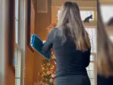 Una familia de Carolina del Norte (EE UU) compartió un vídeo de la sorprendente escena que se produjo, en el salón de su casa, cuando una ardilla trató de esconderse en el árbol de Navidad.