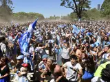 Las calles de Buenos Aires, repletas tras la victoria de Argentina.