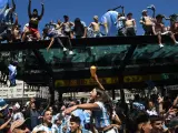 Se calcula que un 10% de la población de Argentina, cinco millones de personas, asisten a la celebración del Mundial de fútbol.