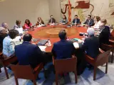 Reunión del Consell Executiu esta mañana en la Generalitat.