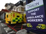 Huelga de los conductores de ambulancia en Reino Unido.