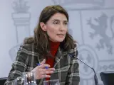La ministra de Justicia, Pilar Llop, en la rueda de prensa posterior al Consejo de Ministros.