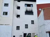 Edificio incendiado en Collado Villalba