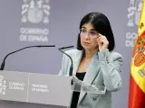 la ministra de Sanidad, Carolina Darias, comparece ante los medios para anunciar medidas ante la situación de la covid en China.