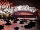 La ópera de Sidney es uno de los lugares clásicos donde primero se celebra el Año Nuevo.