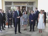 El rey de España, Felipe VI, con algunos miembros del Gobierno en la toma de posesión de Luga en Brasil.