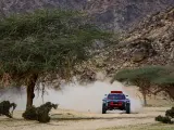 Carlos Sainz, durante la segunda etapa del Rally Dakar 2023.