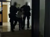 Momento de la detención de 'Lana' el jefe de una organización de narcos.