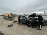 Imagen de un accidente de tráfico que tuvo lugar en Alpedrete el pasado 30 de diciembre.