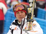La esquiadora olímpica Rosi Mittermaier.
