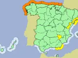 Mapa de la situación meteorológica en España.