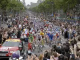 Imagen del Tour de Francia a su paso por Barcelona el año 2009.