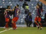 El Barça celebra uno de los goles