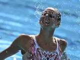 La nadadora artística italiana, Linda Cerruti, durante una competición.