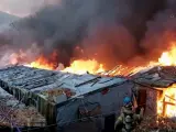 Incendio en el barrio Guryong de Seúl, el 20 de enero de 2023.