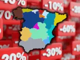 Mapa de los 'outlets' más famosos de España por comunidades autónomas