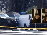 La Policía acorrala a una furgoneta blanca donde se cree que está el sospechoso (imagen de la derecha) del tiroteo masivo durante las celebraciones del Año Nuevo chino en Los Ángeles.