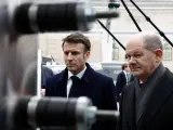 Macron y Scholz, este domingo en París.