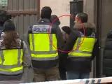 Momento de la detención del hombre de 74 años en Miranda de Ebro.