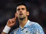 Novak Djokovic durante las semifinales del Open de Australia ante Tommy Paul.