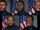 Imagen de los cinco policías imputados en la muerte del afroamericano Tyre Nichols.