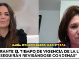 Mónica Carrillo y la jueza María Jesús del Barco hablando sobre la ley del 'solo sí es sí