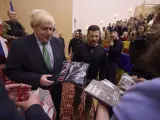 El exprimer ministro británico, Boris Johnson, durante la visita sorpresa que hizo a Ucrania el pasado 22 de enero.
