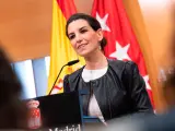 La portavoz de Vox, Rocío Monasterio, este martes en la Asamblea de Madrid.
